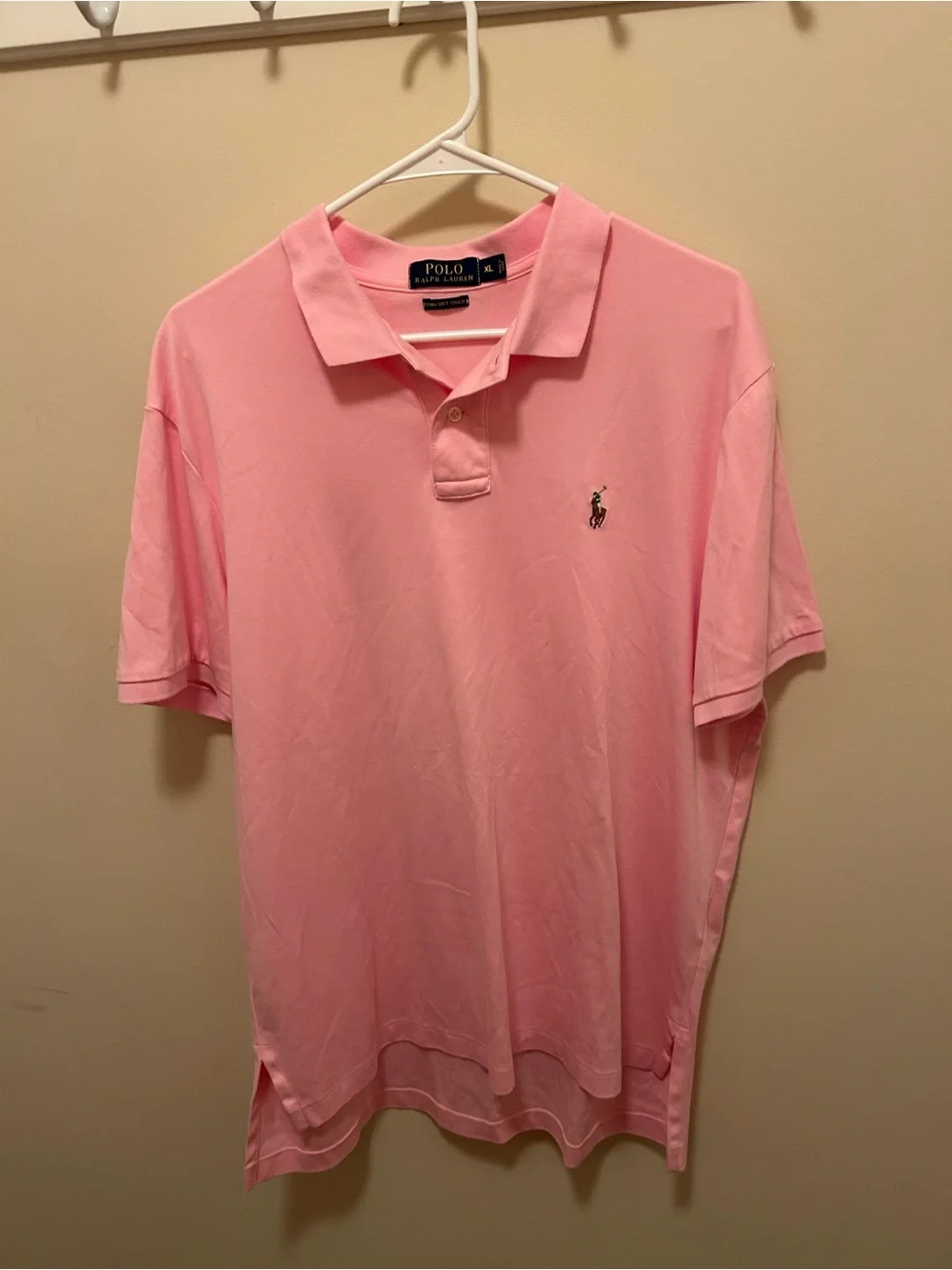 Polo by Ralph Lauren Men’s Pink Short-Sleeve Polo with Pony Logo